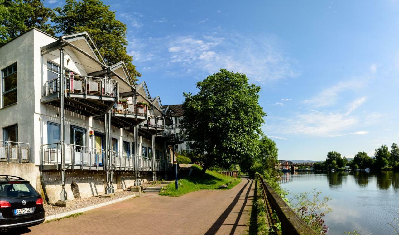 Weserwohnung - Bootshaus Urlaub Am Wasser Hamelin Eksteriør billede