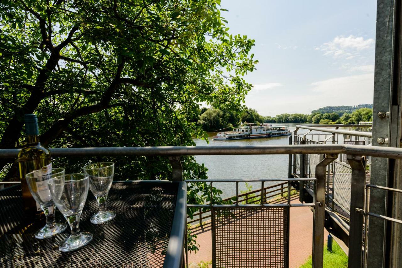 Weserwohnung - Bootshaus Urlaub Am Wasser Hamelin Eksteriør billede