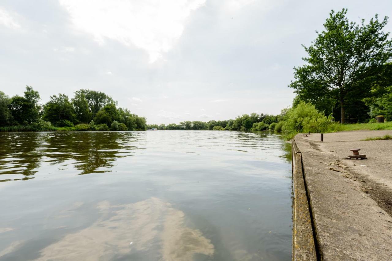 Weserwohnung - Bootshaus Urlaub Am Wasser Hamelin Eksteriør billede